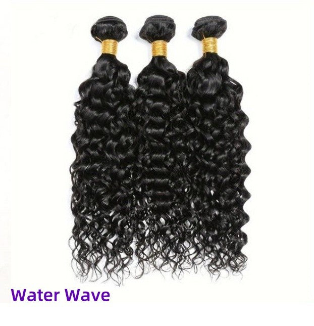 Brazilian hair bundles with water wave texture